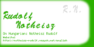 rudolf notheisz business card